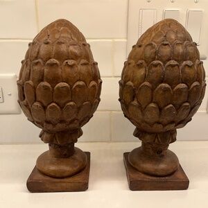 One of a Pair of Chic Vintage Pineapple Bookends or Decorative Accessories